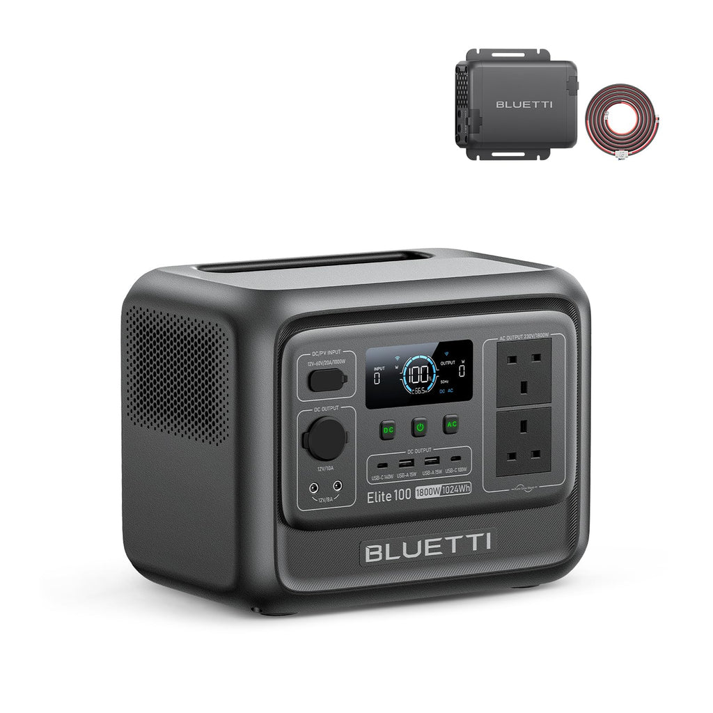 BLUETTI Elite 100 V2 Portable Power Station 1024Wh 1800W for Home & Camping