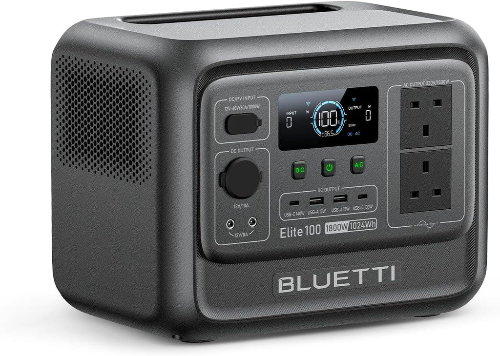 BLUETTI Elite 100 V2 Portable Power Station 1024Wh 1800W for Home & Camping