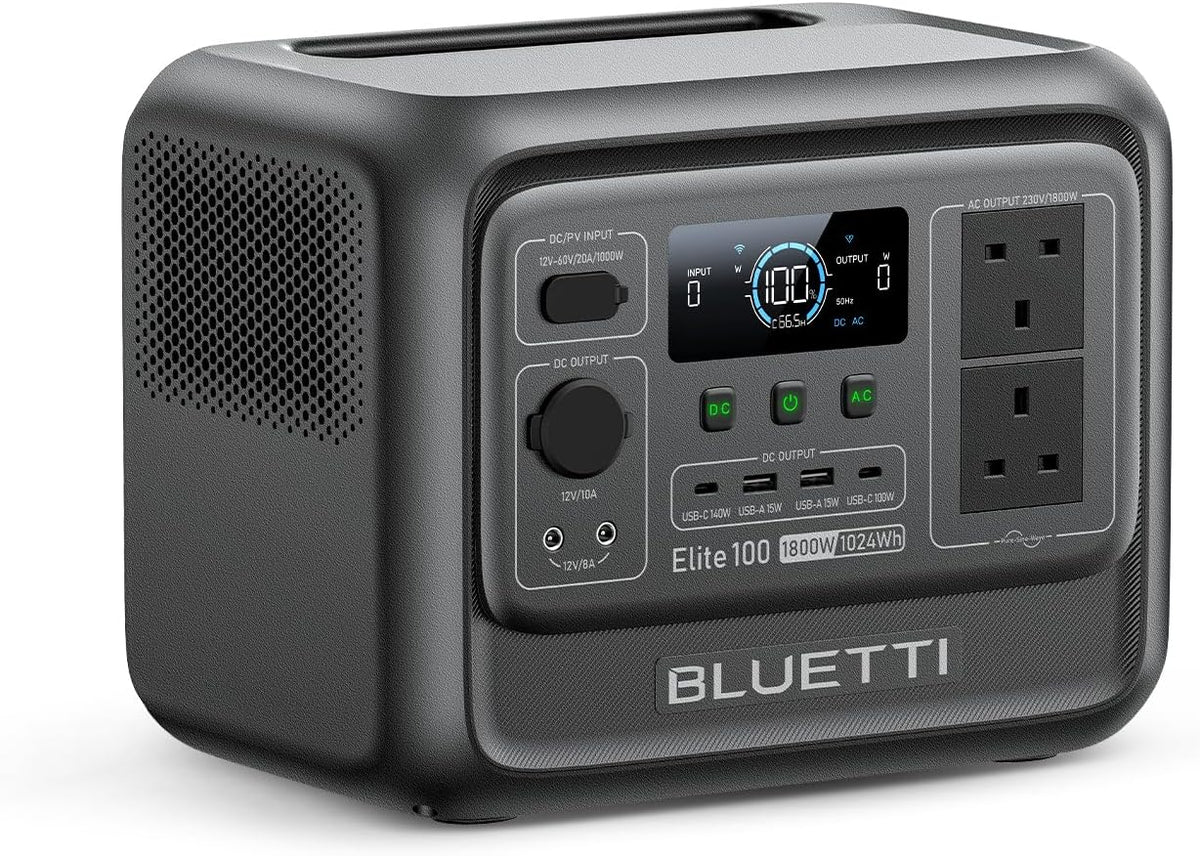 BLUETTI Elite 100 V2 Portable Power Station 1024Wh 1800W for Home & Camping