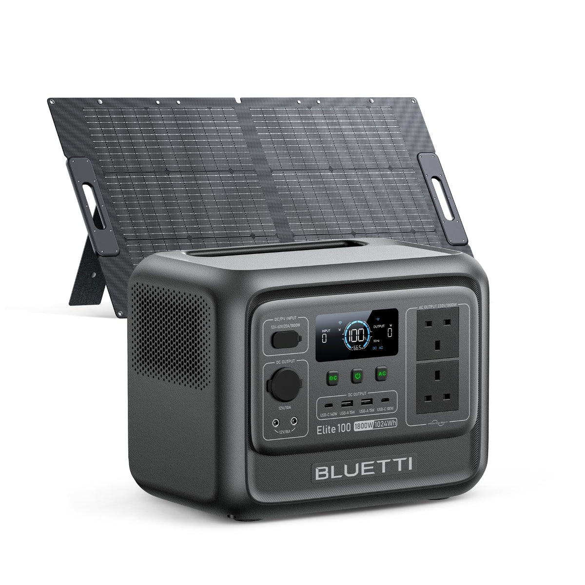 BLUETTI Elite 100 V2 Portable Power Station 1024Wh 1800W for Home & Camping